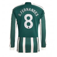 Manchester United Bruno Fernandes #8 Udebanetrøje 2023-24 Langærmet